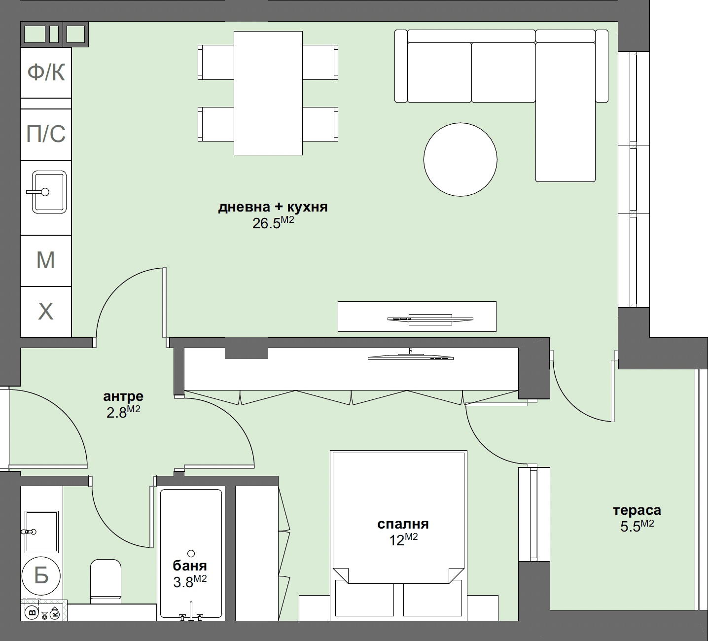 Apartment № A12-graphic