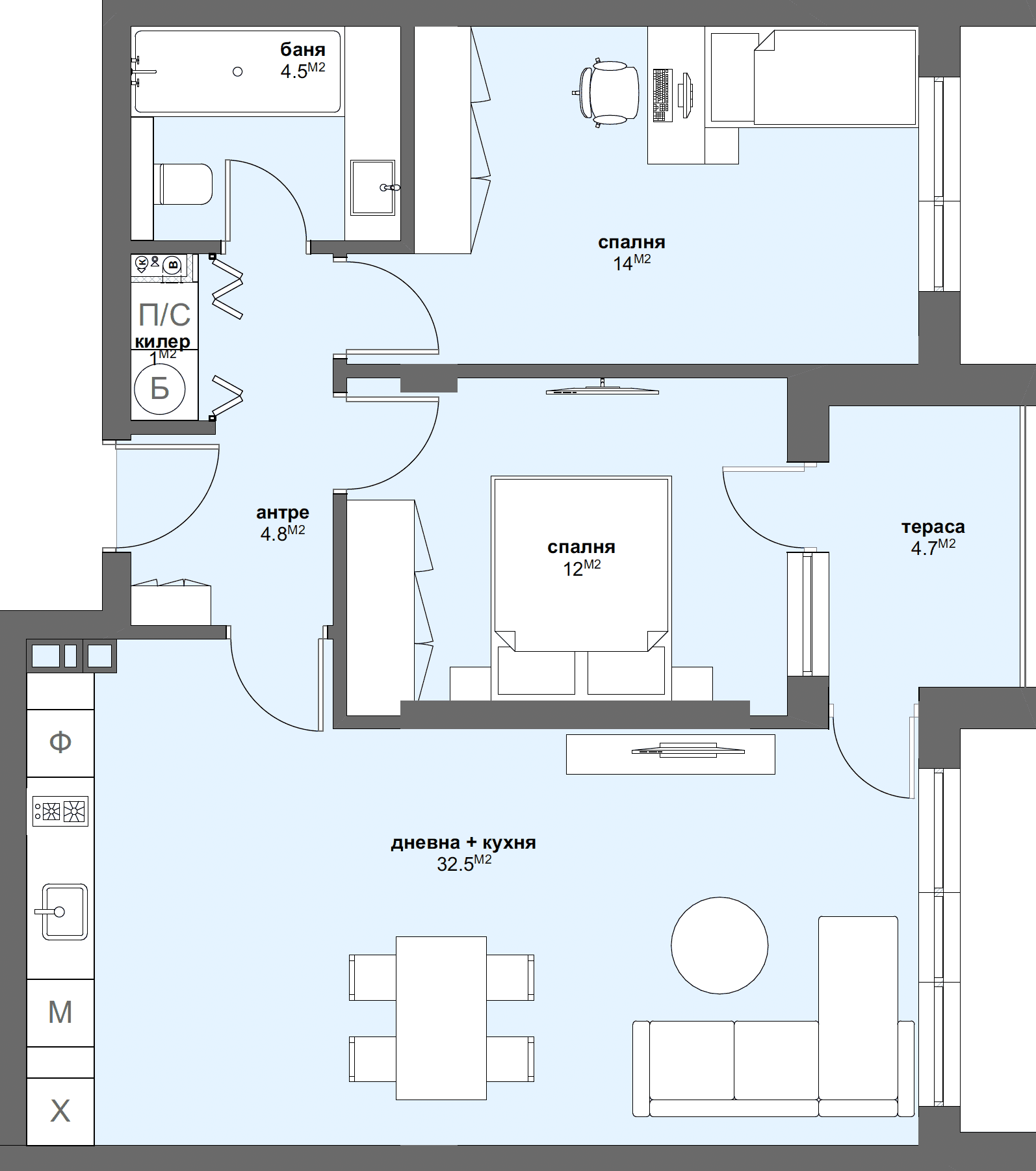 Apartment № A13-graphic