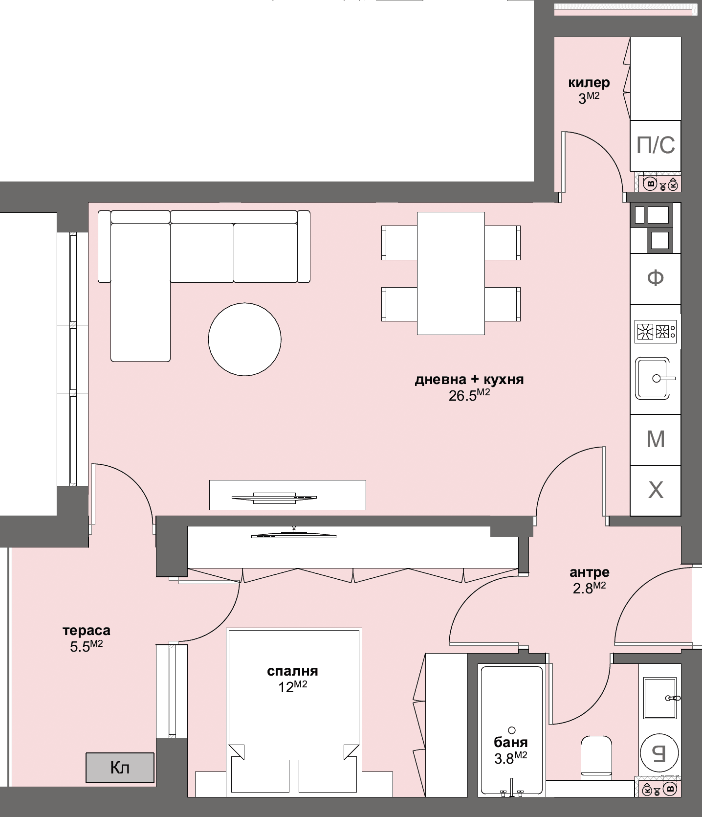 Apartment № A23-graphic