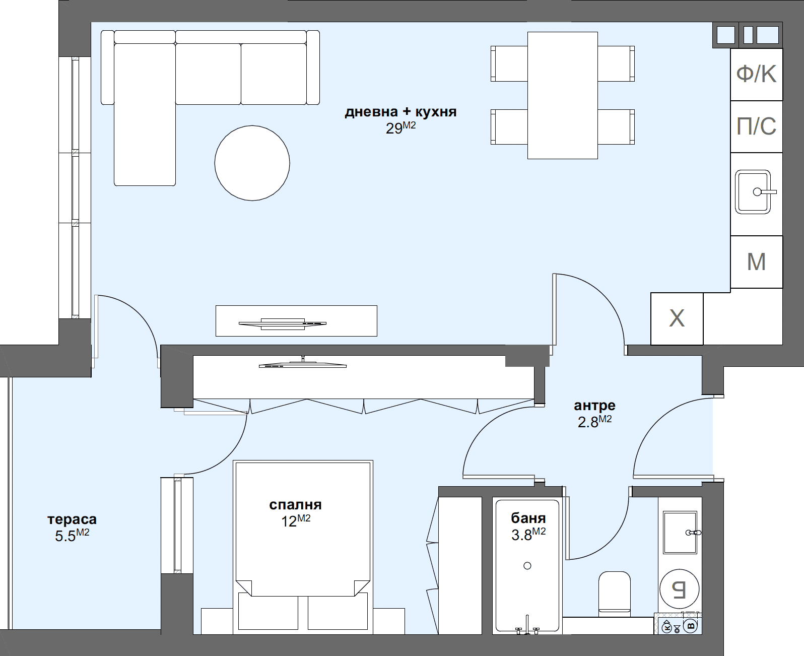 Apartment № A25-graphic
