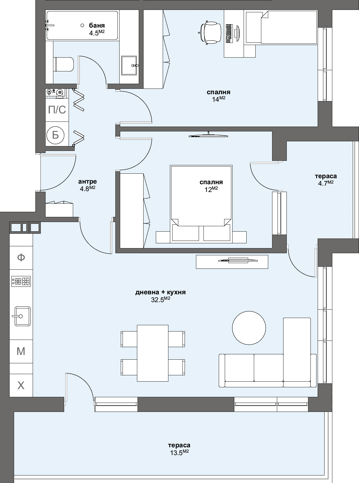 Apartment № A37-graphic
