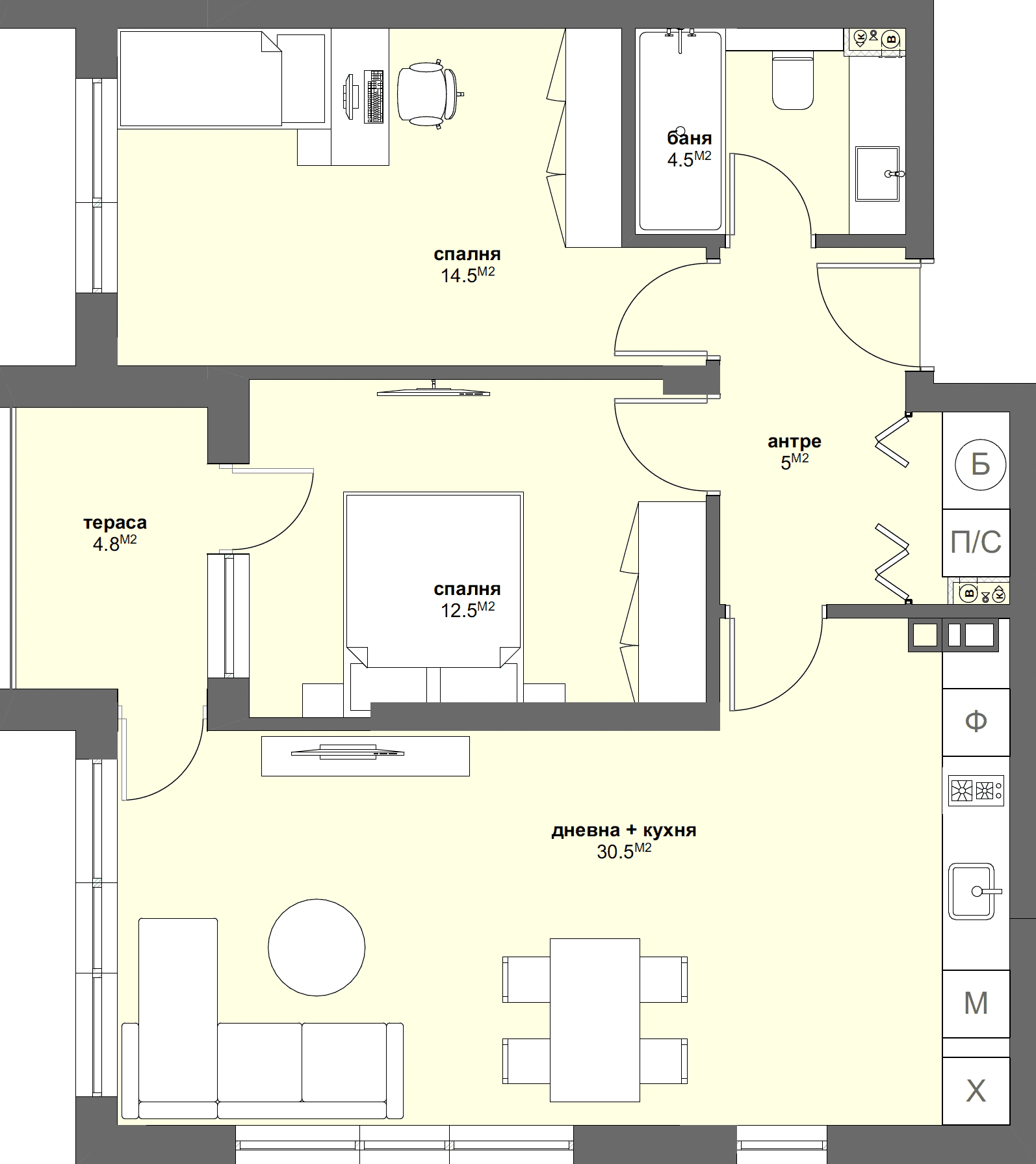 Apartment № A38-graphic