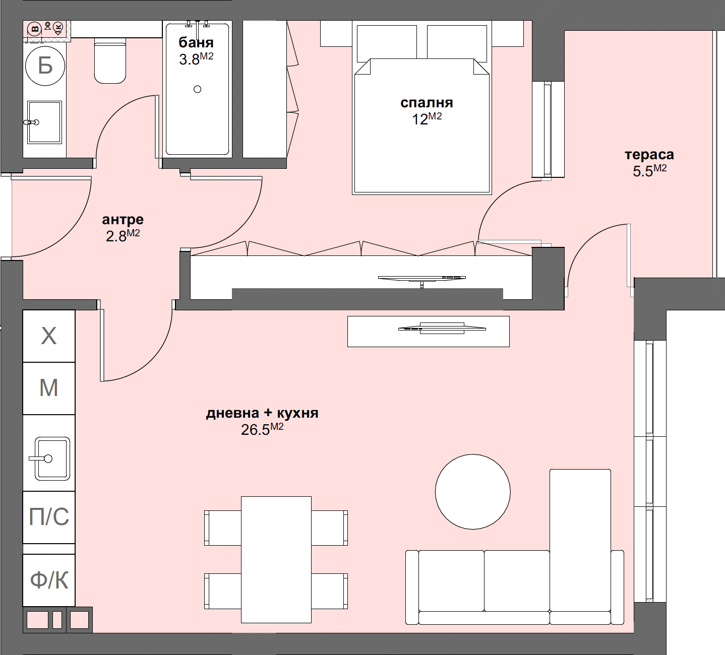 Apartment № A43-graphic