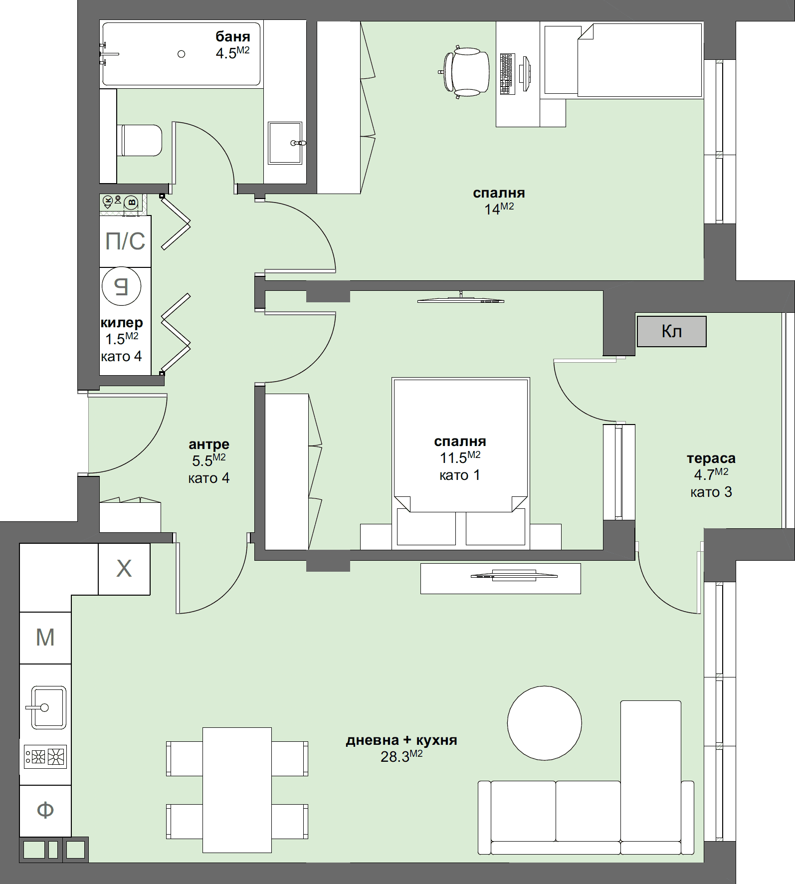 Apartment № B11-graphic