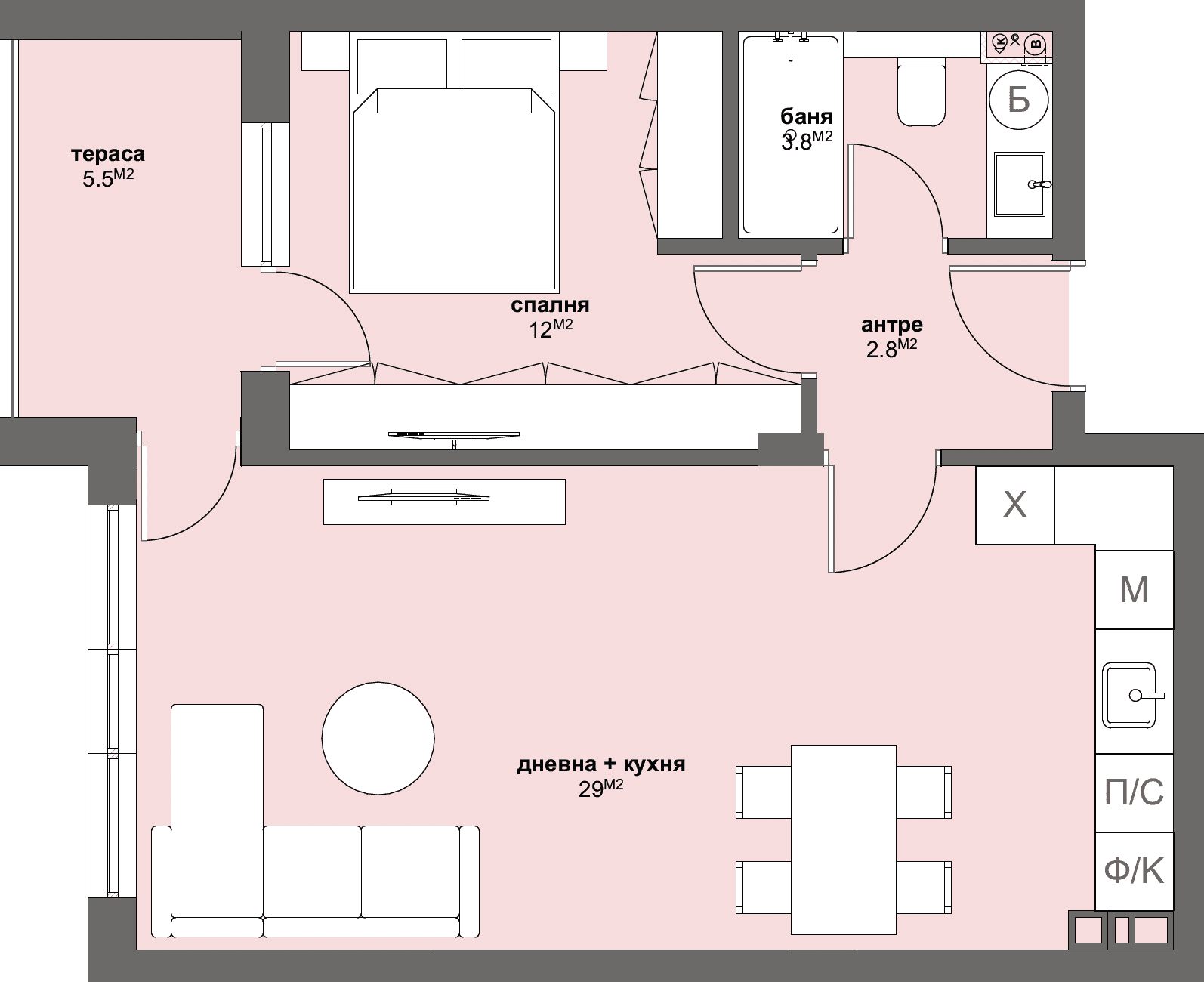 Apartment № B12-graphic