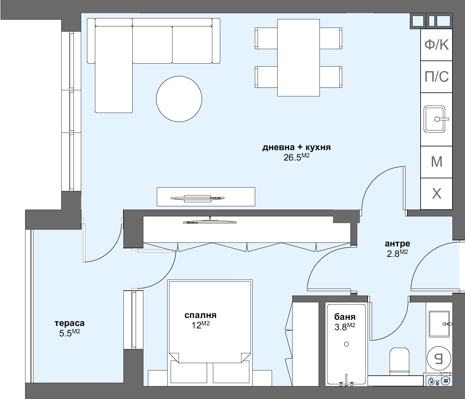 Apartment № B13-graphic