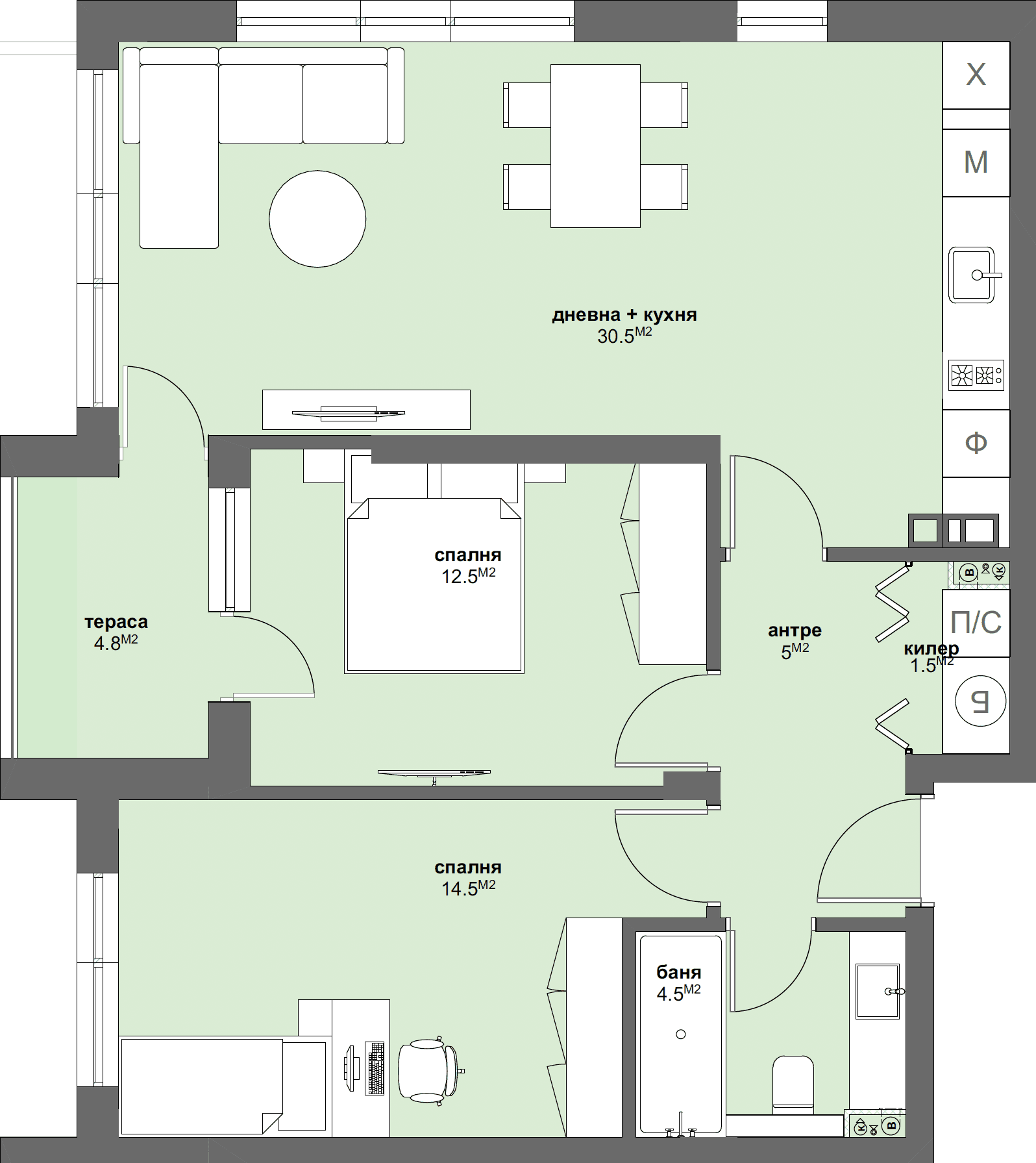 Apartment № B47-graphic