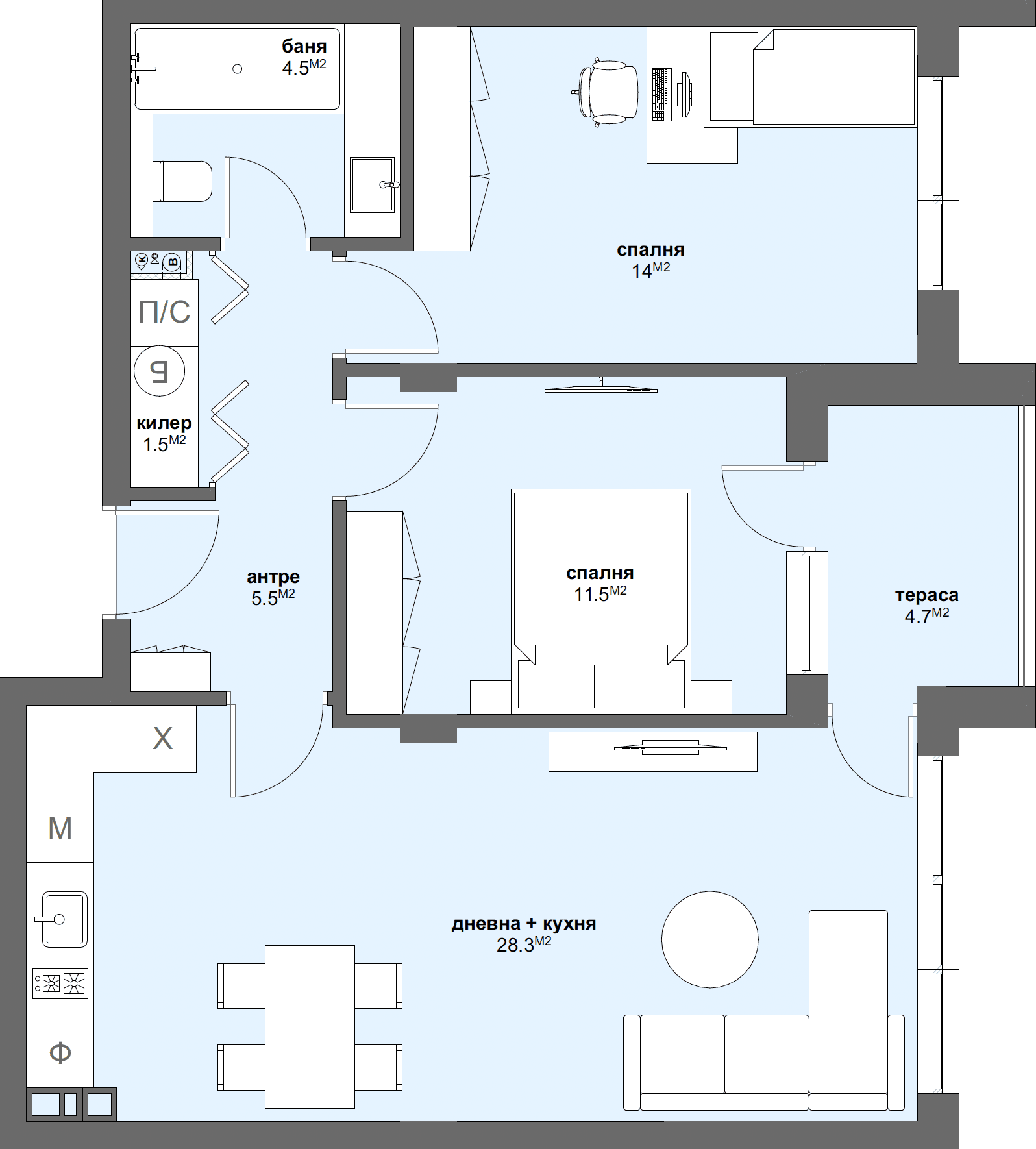 Apartment № B51-graphic