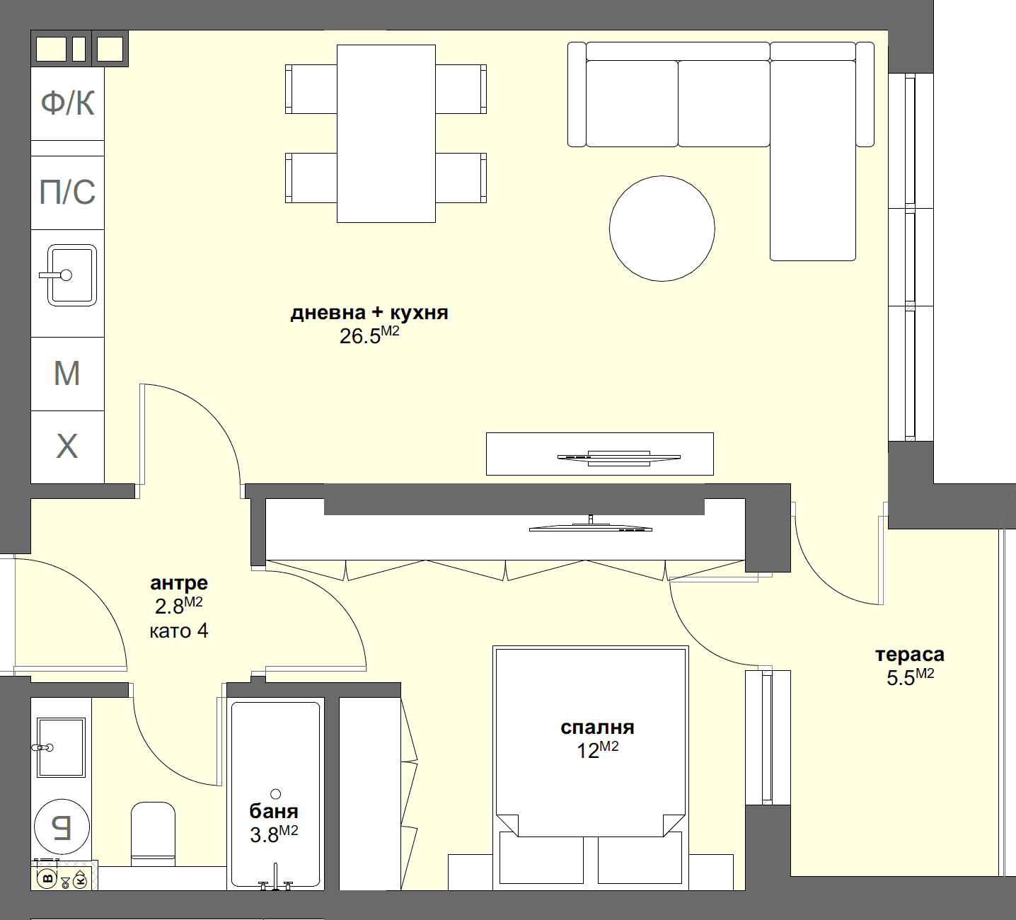 Apartment № B66-graphic