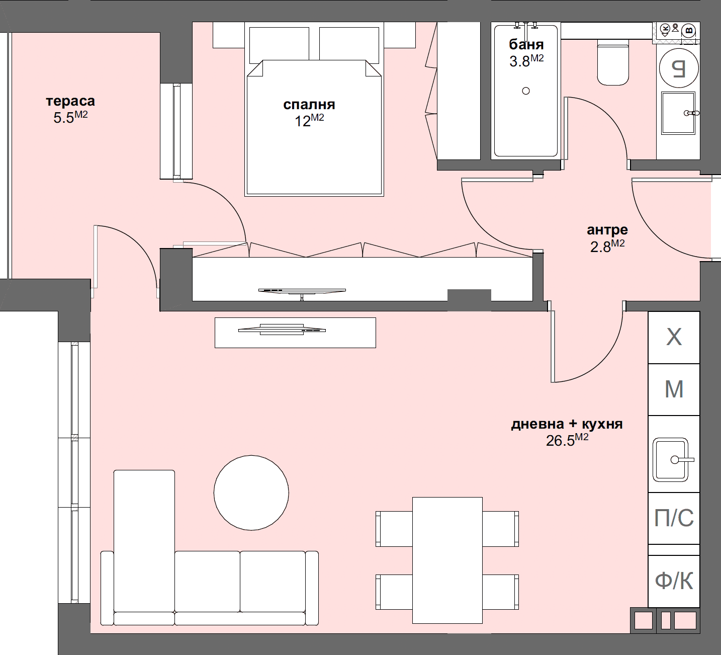 Apartment № C18-graphic