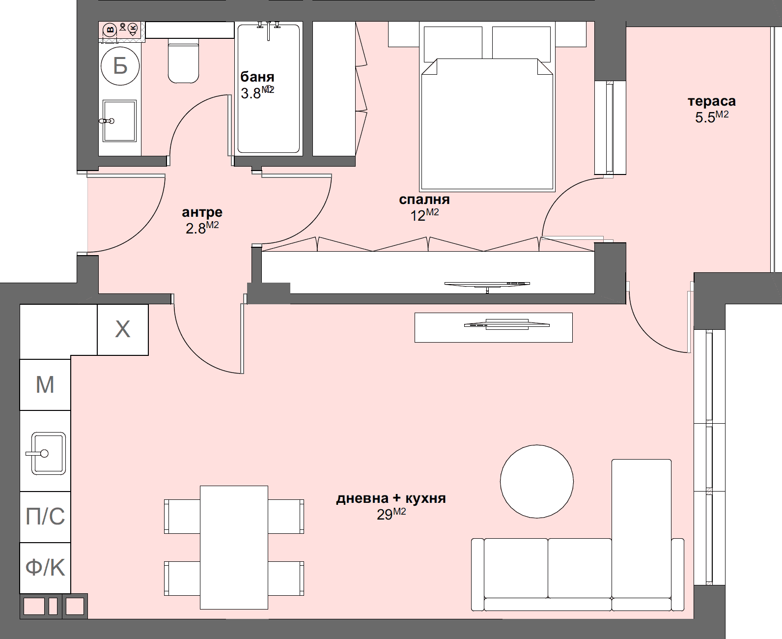 Apartment № C23-graphic