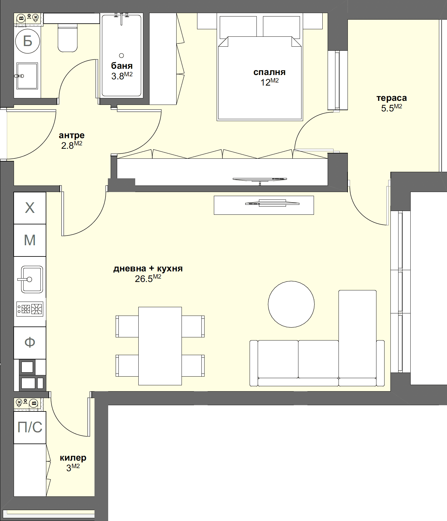 Apartment № C45-graphic