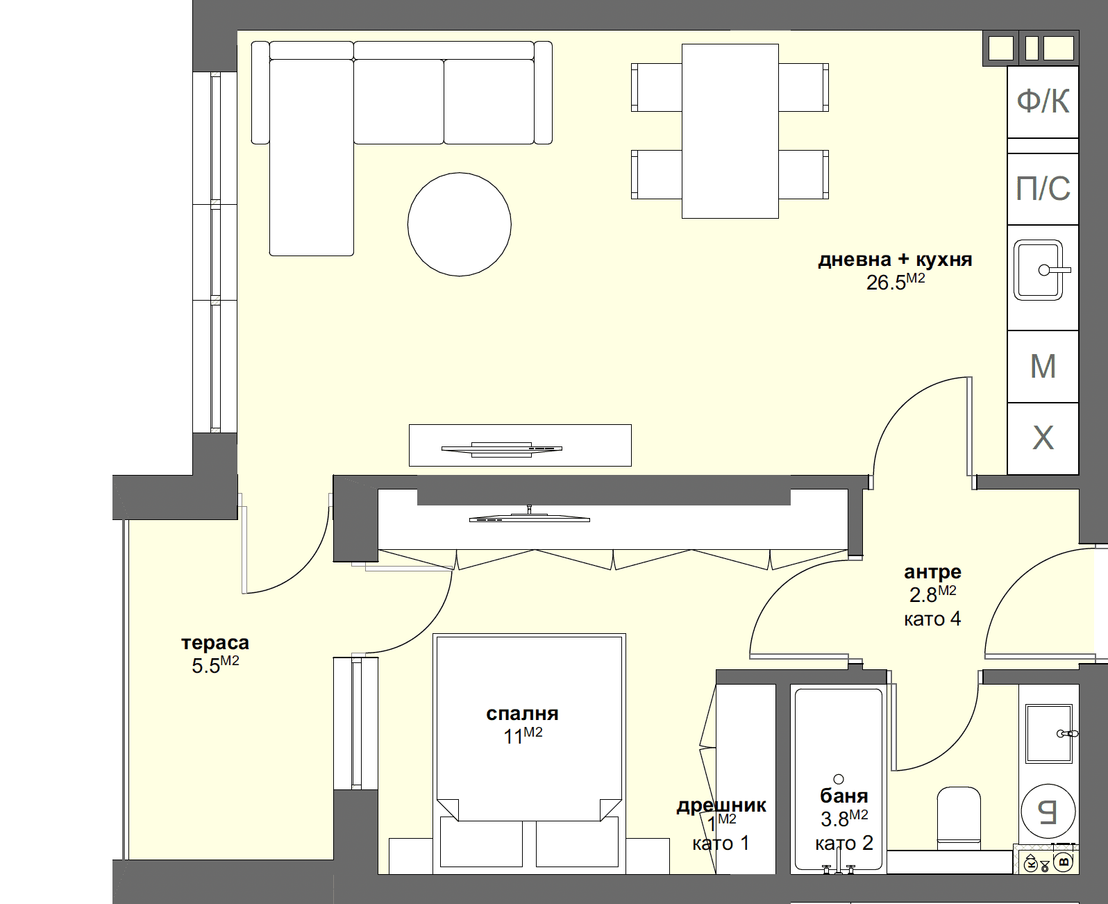 Apartment № C49-graphic