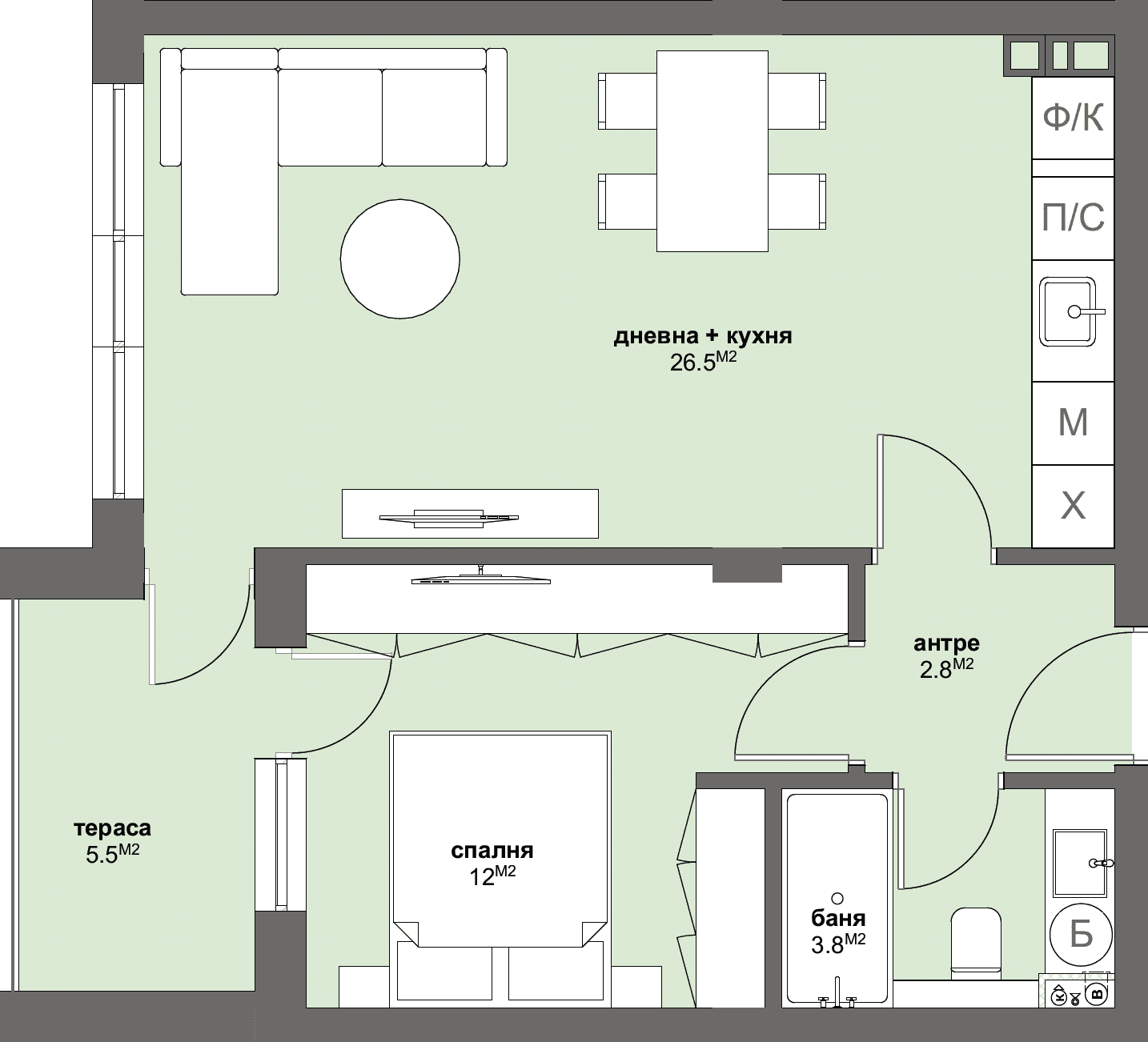 Apartment № D27-graphic