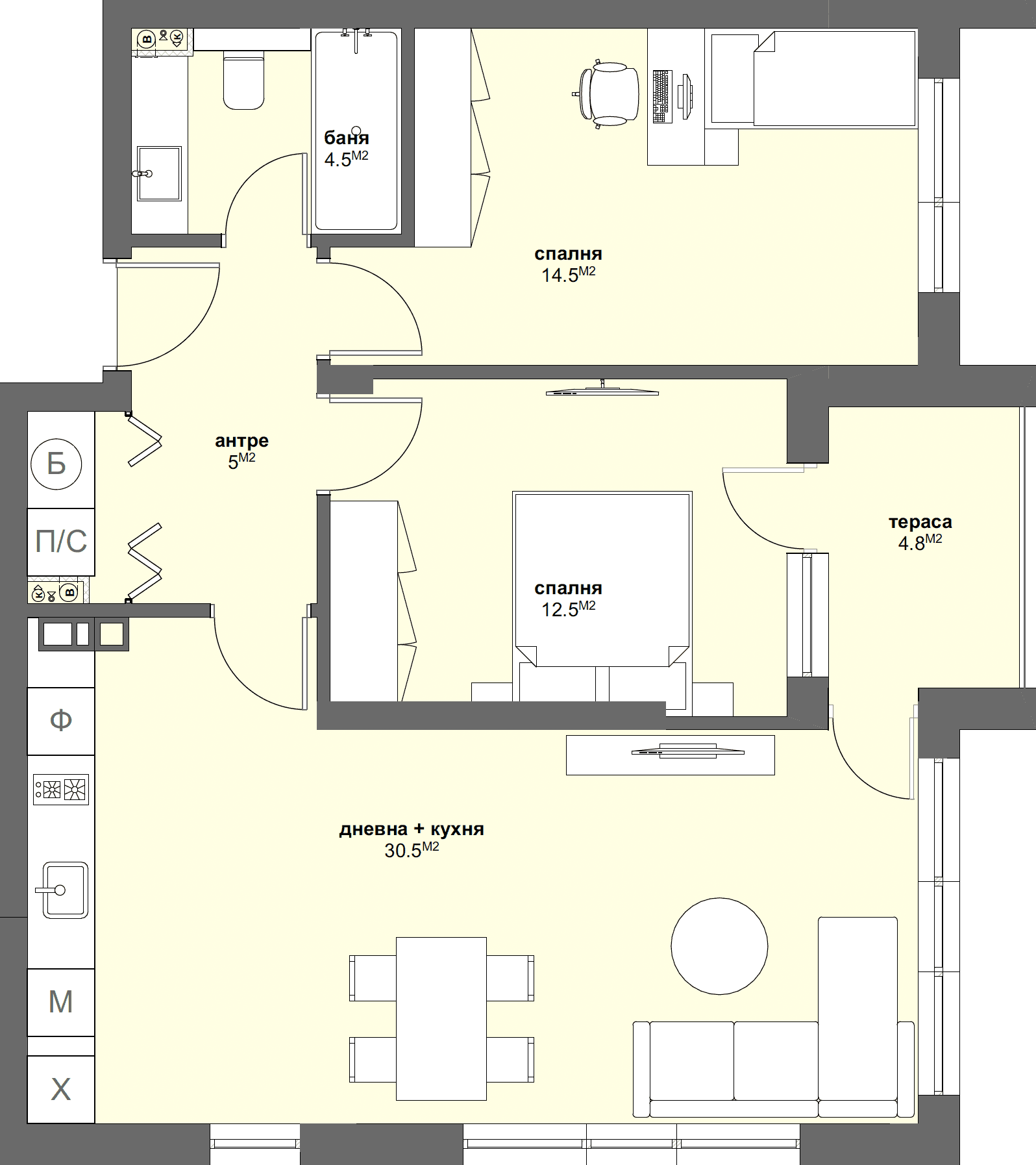 Apartment № D33-graphic