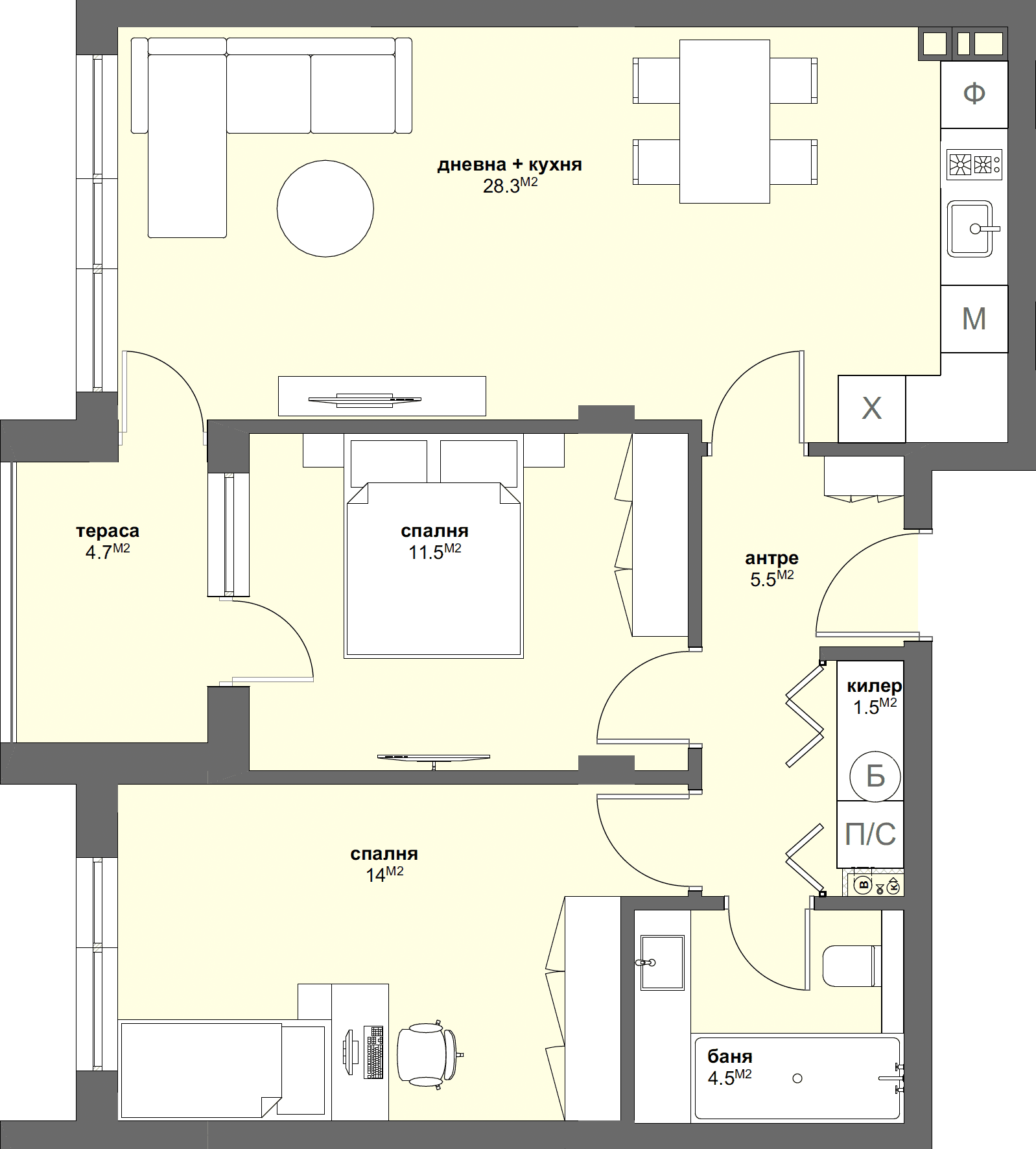 Apartment № D37-graphic