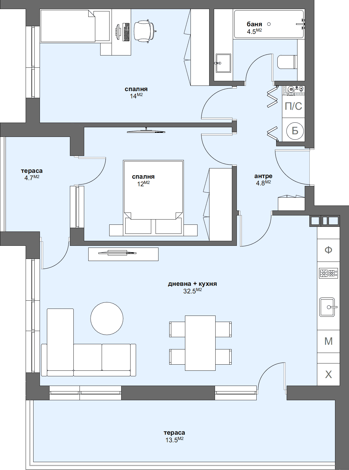 Apartment № D42-graphic